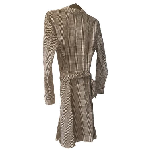 Brooks Brothers Womens Plaid Button-Down Shirt Dress Size 10 Black & White - Picture 2 of 7